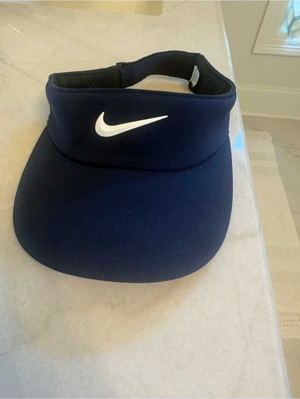 Nike Navy Visor with White Swoosh